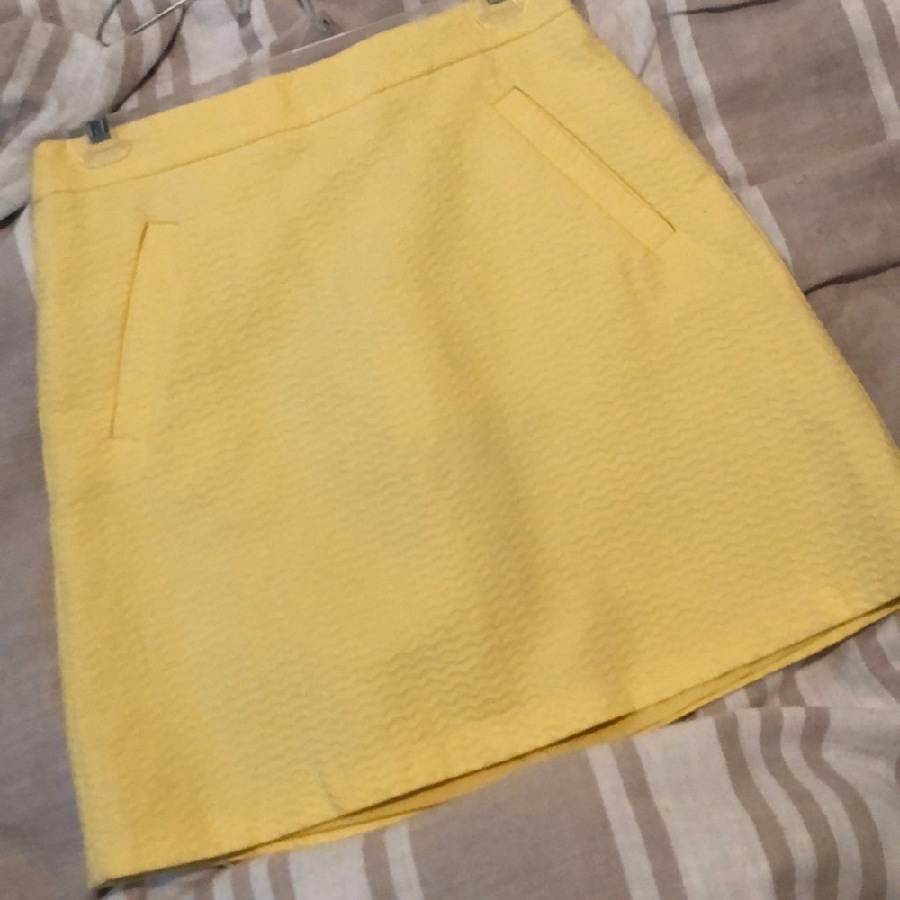 A- line yellow skirt